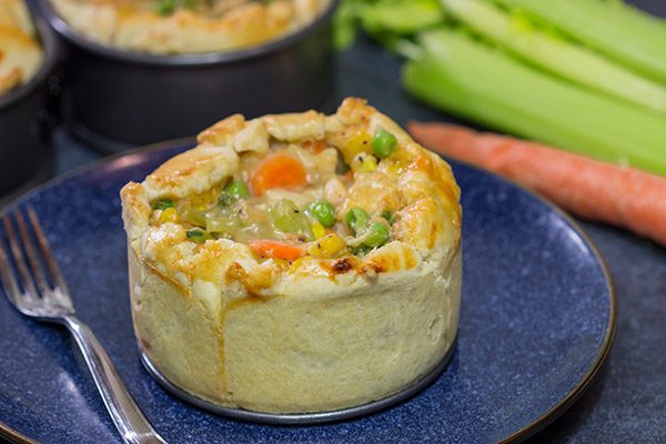 These Mini Chicken Pot Pies are a fun way to serve up a classic cold weather comfort food!