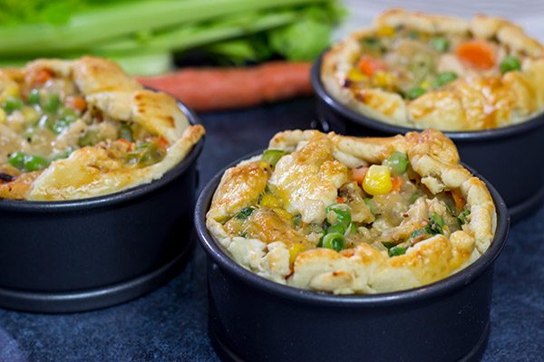 These Mini Chicken Pot Pies are a fun way to serve up a classic cold weather comfort food!