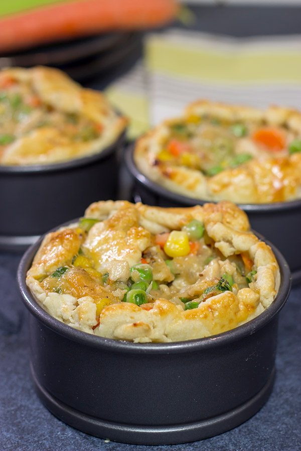 These Mini Chicken Pot Pies are a fun way to serve up a classic cold weather comfort food!