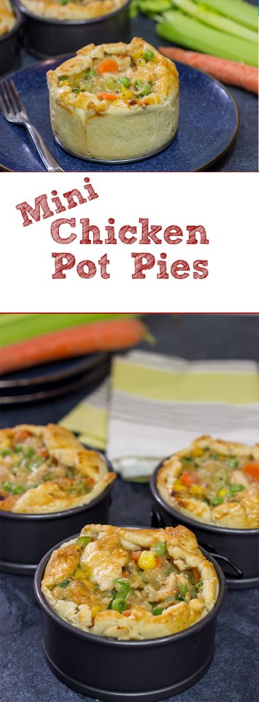 These Mini Chicken Pot Pies are a fun way to serve up a classic cold weather comfort food!