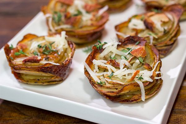 Topped with your favorite baked potato toppings, these Muffin Tin Loaded Baked Potatoes are a fun and tasty side dish!