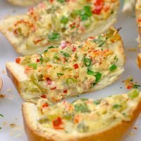 New Orleans Crawfish Bread is a Jazz Fest favorite! Can't make it to Jazz Fest this year? Make a batch of this crawfish bread at home instead!