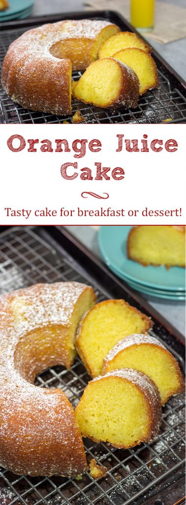 With orange juice in the cake and in the glaze, this Orange Juice Cake is a delicious treat for either breakfast or dessert!