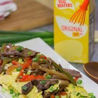 Breakfast for breakfast? Breakfast for dinner? Let's do both! Take your omelet to the next level by turning it into a Philly Cheesesteak Omelet!