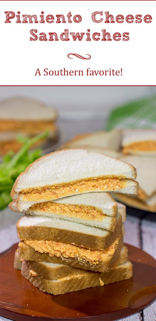 Pimiento Cheese Sandwiches are a classic Southern recipe. These tasty sandwiches are incredibly easy to make, and they're an excellent choice for a fun party appetizer!