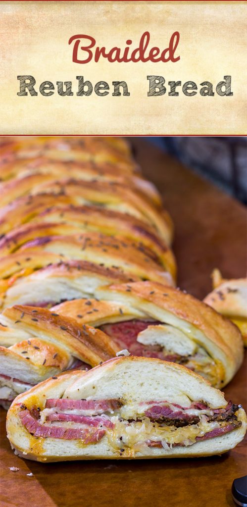 Featuring all of the tasty flavors found in a reuben sandwich, this Braided Reuben Bread is a fun twist on a classic American deli sandwich!