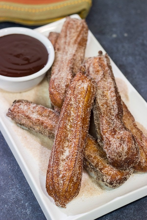 If you love cinnamon-sugar, then these Cinnamon Sugar Churros with Chocolate Dipping Sauce need to make an appearance in your kitchen!