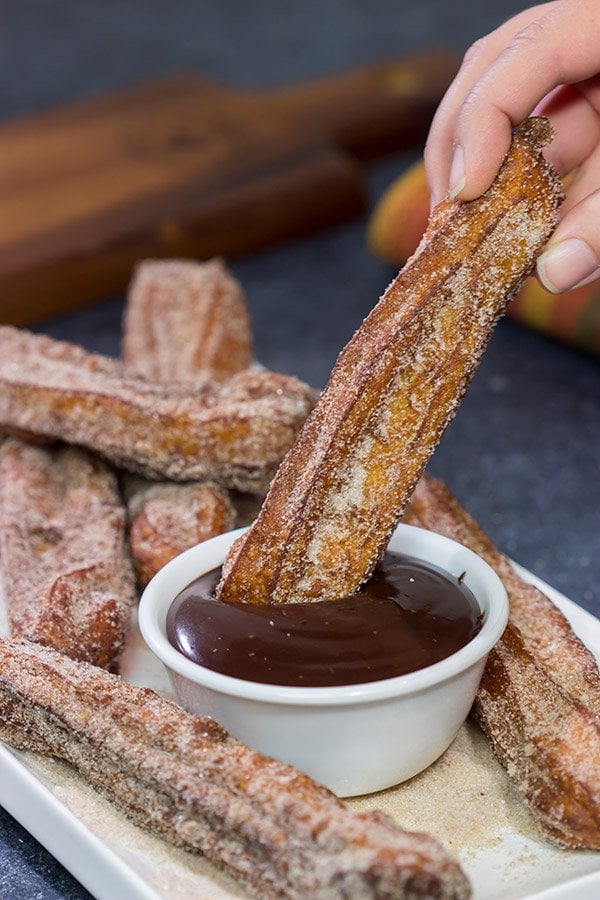 If you love cinnamon-sugar, then these Cinnamon Sugar Churros with Chocolate Dipping Sauce need to make an appearance in your kitchen!