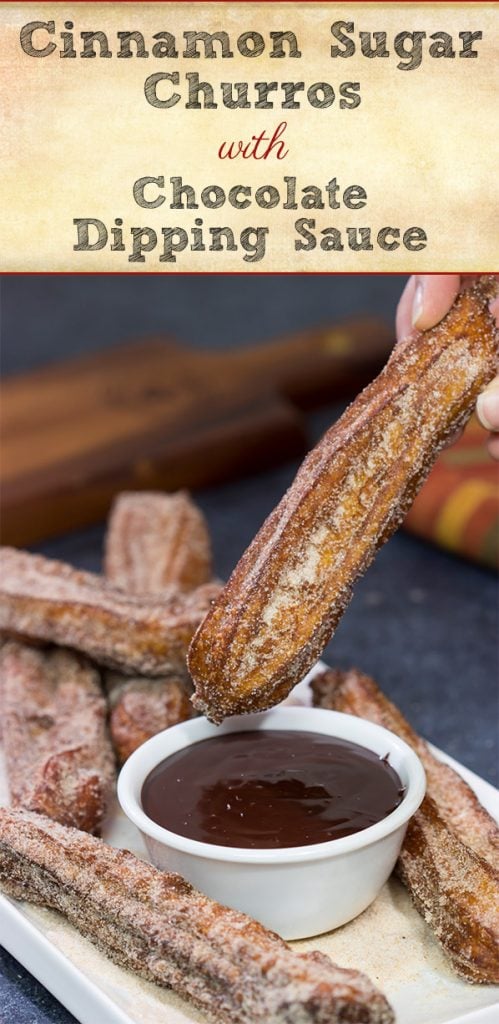 If you love cinnamon-sugar, then these Cinnamon Sugar Churros with Chocolate Dipping Sauce need to make an appearance in your kitchen!
