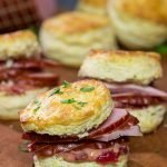 Looking for a tasty and easy way to use holiday leftovers?  These Ham Biscuits with Cranberry Mustard are a great choice!