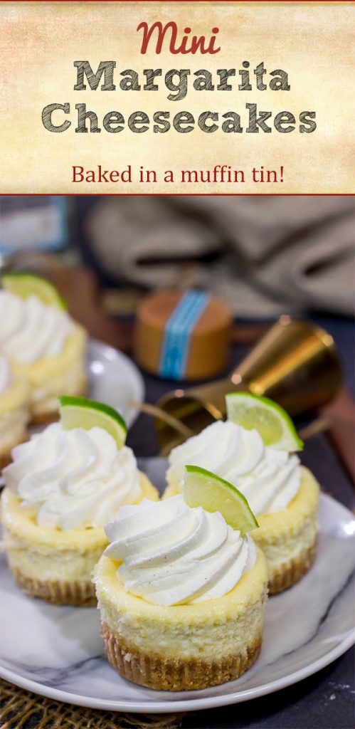 Lookin' for a fun dessert for warm evenings on the back porch? These Mini Margarita Cheesecakes are delicious! Cheers!