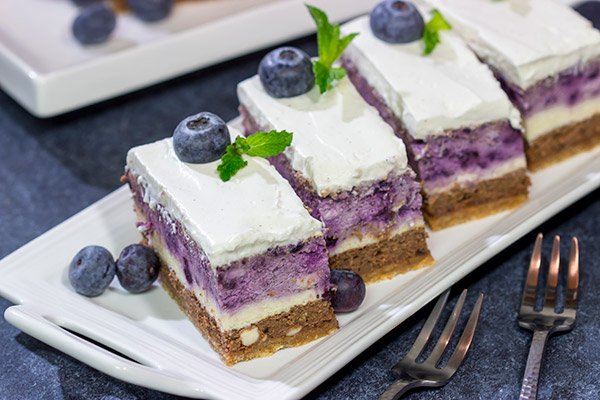 Featuring 3 different layers of cheesecake, this Blueberry Chocolate Cheesecake is a fun dessert to make for friends and family!