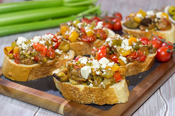 Caponata is a tasty and colorful summer recipe.  Serve it as an appetizer with toasted bread or as a side dish alongside grilled fish or chicken!