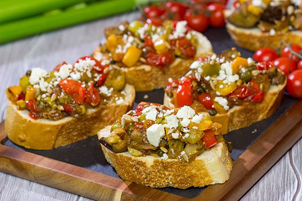 Caponata is a tasty and colorful summer recipe.  Serve it as an appetizer with toasted bread or as a side dish alongside grilled fish or chicken!