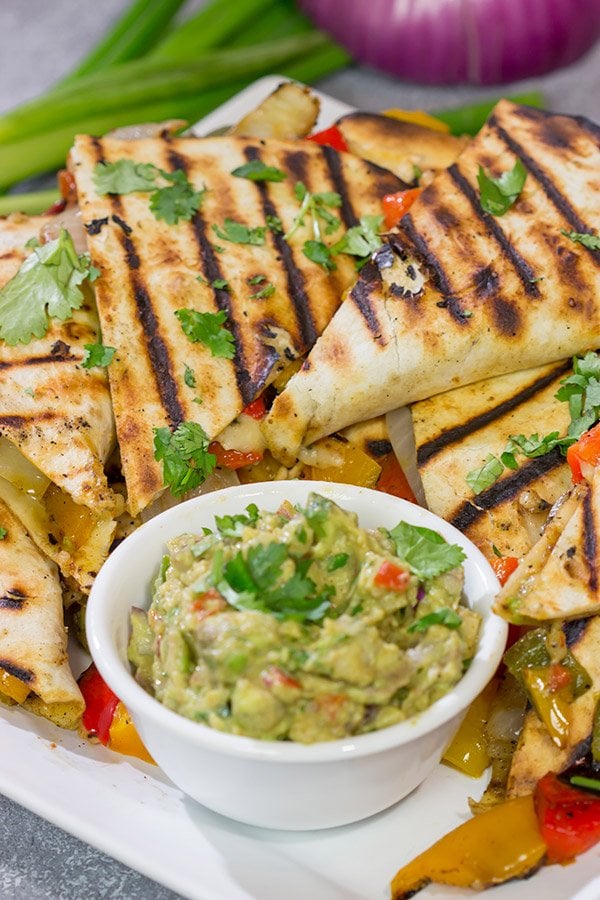 Packed with summer flavor, these Grilled Veggie Quesadillas are a tasty way to enjoy dinner on the grill!