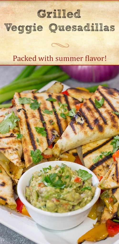 Packed with summer flavor, these Grilled Veggie Quesadillas are a tasty way to enjoy dinner on the grill!
