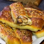 These Chicken Bacon Ranch Pretzels feature buttery pretzels stuffed with juicy chicken, crispy bacon and creamy ranch dressing!  They're delicious!