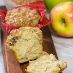 These Cinnamon Apple Muffins are loaded with apples and cinnamon...and topped with a delicious crunchy cinnamon streusel!  They're perfect for chilly Autumn mornings!