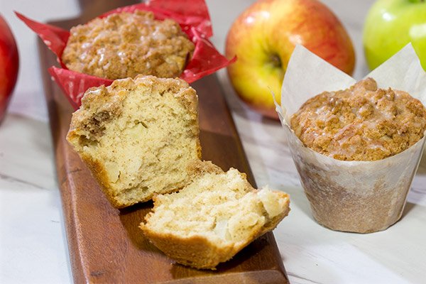 These Cinnamon Apple Muffins are loaded with apples and cinnamon...and topped with a delicious crunchy cinnamon streusel!  They're perfect for chilly Autumn mornings!
