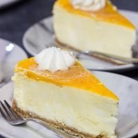 This Passion Fruit Cheesecake is packed with tropical flavors! It's the perfect dessert for a warm summer evening. Cheers!