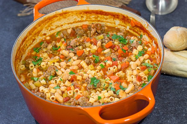 This Italian American version of Pasta e Fagioli is rustic and comforting in the best possible way! It's perfect for chilly Autumn evenings!
