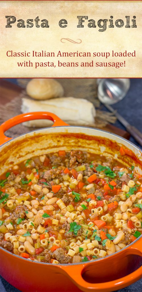 This Italian American version of Pasta e Fagioli is rustic and comforting in the best possible way! It's perfect for chilly Autumn evenings!