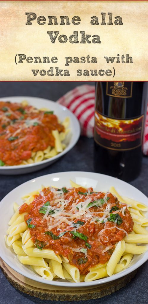 Penne alla Vodka features pasta with an easy, creamy pasta sauce (and, yes, the pasta sauce calls for a bit of vodka)!