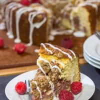 Part danish, part coffee cake, this Raspberry Danish Coffee Cake is a delicious way to enjoy breakfast...or better yet, brunch!