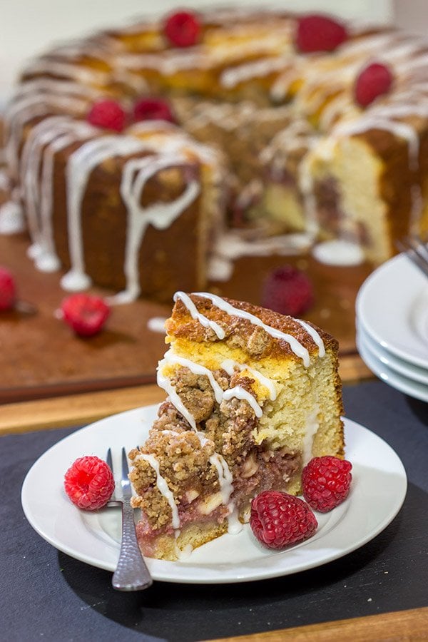 Part danish, part coffee cake, this Raspberry Danish Coffee Cake is a delicious way to enjoy breakfast...or better yet, brunch!