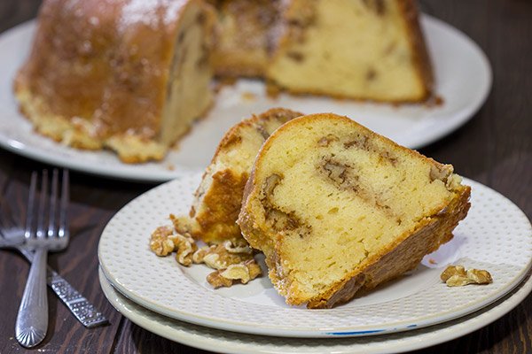 This Sour Cream Pound Cake with Cinnamon Walnut Swirl is a tasty (and easy) recipe that can be served for dessert or breakfast...or both!