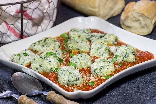 This Spinach Ricotta Gnocchi is an easy and tasty homemade pasta that's ready in just 30 minutes!
