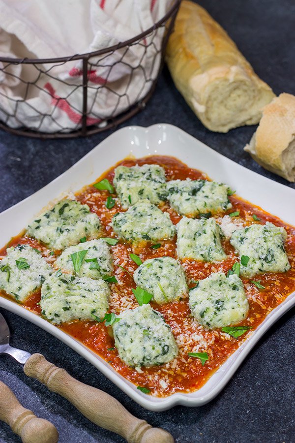 This Spinach Ricotta Gnocchi is an easy and tasty homemade pasta that's ready in just 30 minutes!