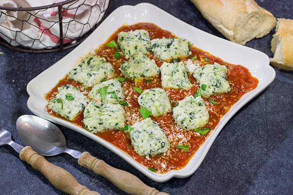 This Spinach Ricotta Gnocchi is an easy and tasty homemade pasta that's ready in just 30 minutes!