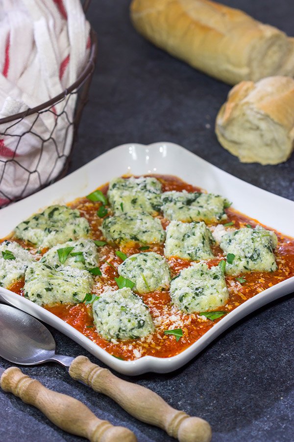 This Spinach Ricotta Gnocchi is an easy and tasty homemade pasta that's ready in just 30 minutes!