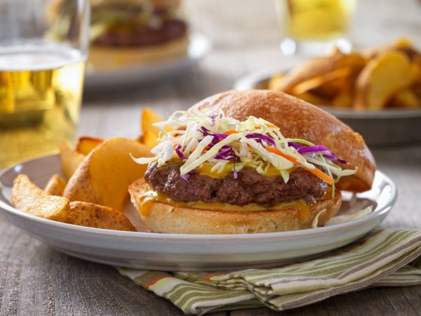 These are no ordinary burgers. Combine brown sugar, beer, mustard and vinegar to prepare a barbecue sauce to add extra flavor to Ground Beef burgers.
