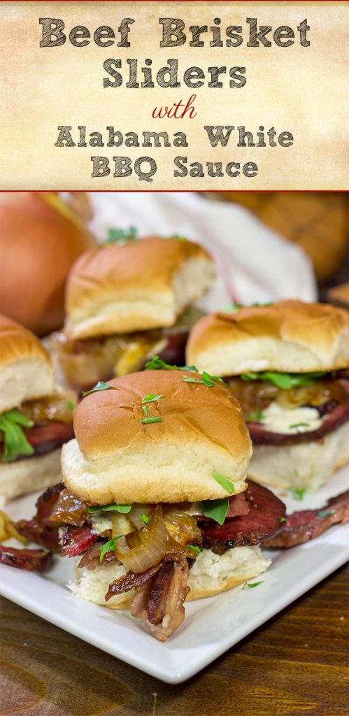 These Beef Brisket Sliders with Alabama White BBQ Sauce are proof that good things can come in small packages! Make a batch of these sliders for dinner tonight!