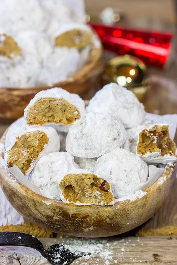 These Gingerbread Snowball Cookies are what happens when you throw snowballs at gingerbread cookies. They're a delicious combination of two favorite holiday cookies!