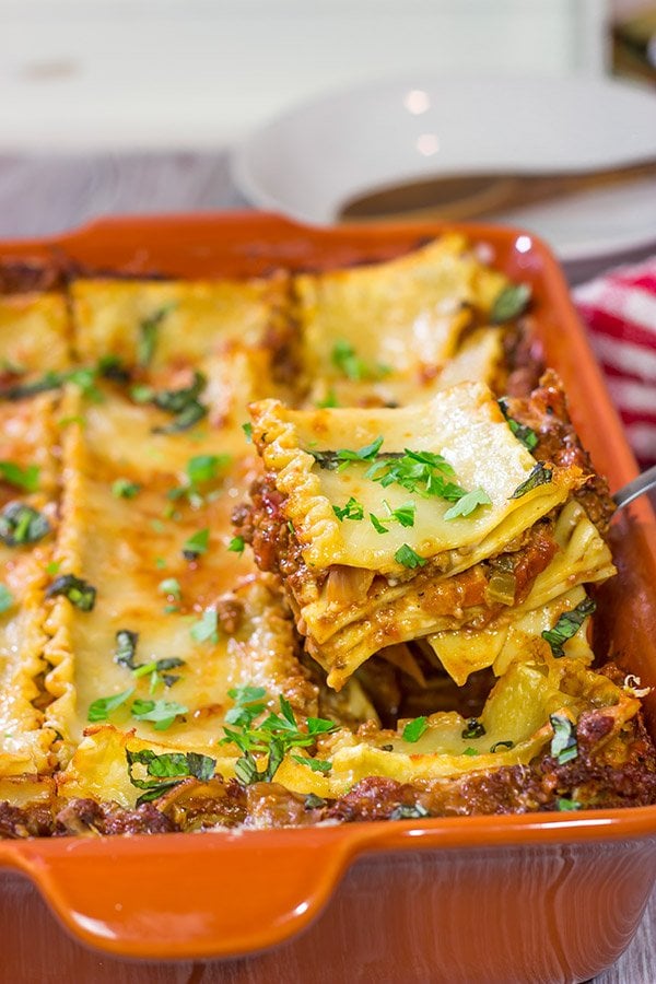 This Lasagna Bolognese features layers upon layers of delicious flavor...it's one heck of a delicious comfort food recipe!