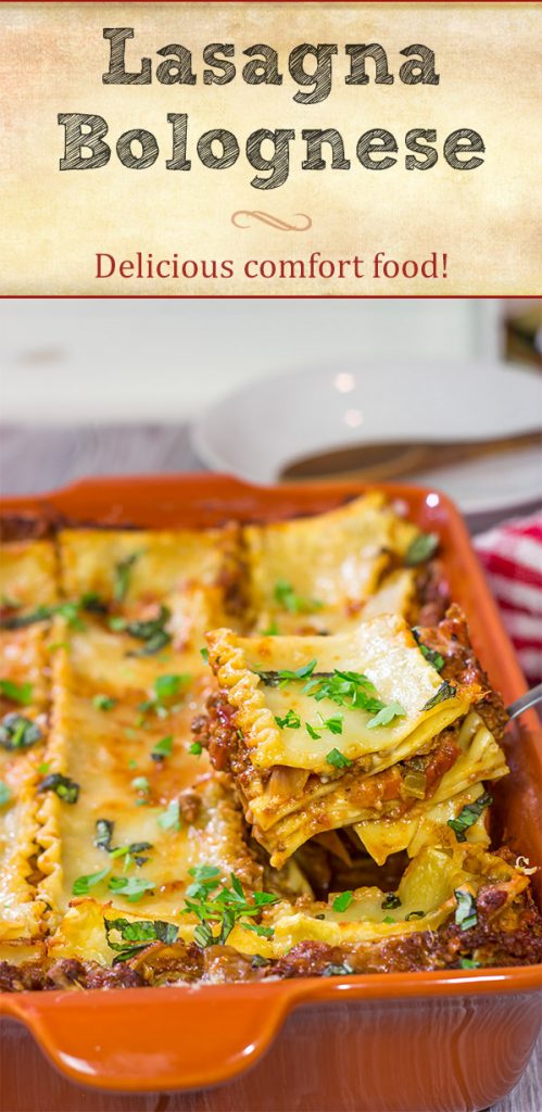 This Lasagna Bolognese features layers upon layers of delicious flavor...it's one heck of a delicious comfort food recipe!