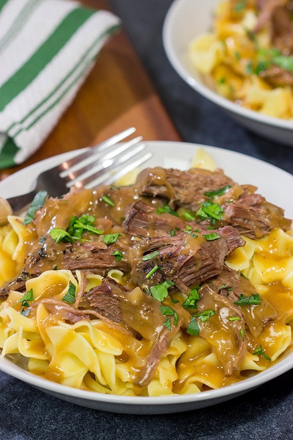 This Old Fashioned Beef & Noodles recipe is just like Grandma used to make - talk about comfort food at it's best!