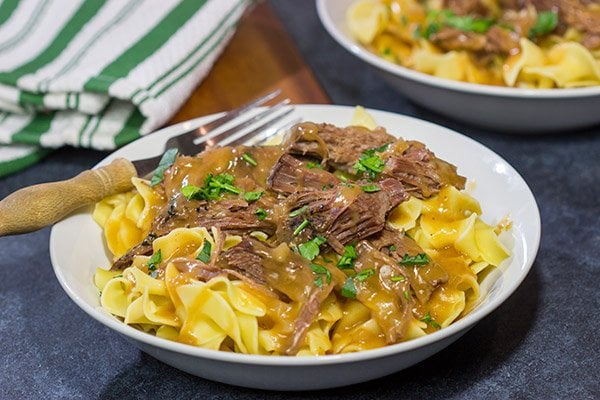 This Old Fashioned Beef & Noodles recipe is just like Grandma used to make - talk about comfort food at it's best!