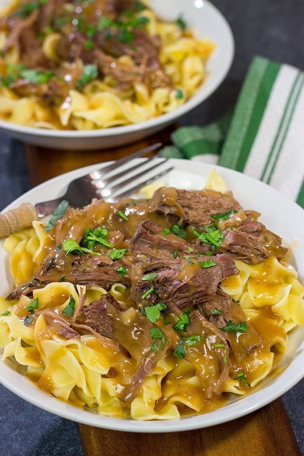 This Old Fashioned Beef & Noodles recipe is just like Grandma used to make - talk about comfort food at it's best!