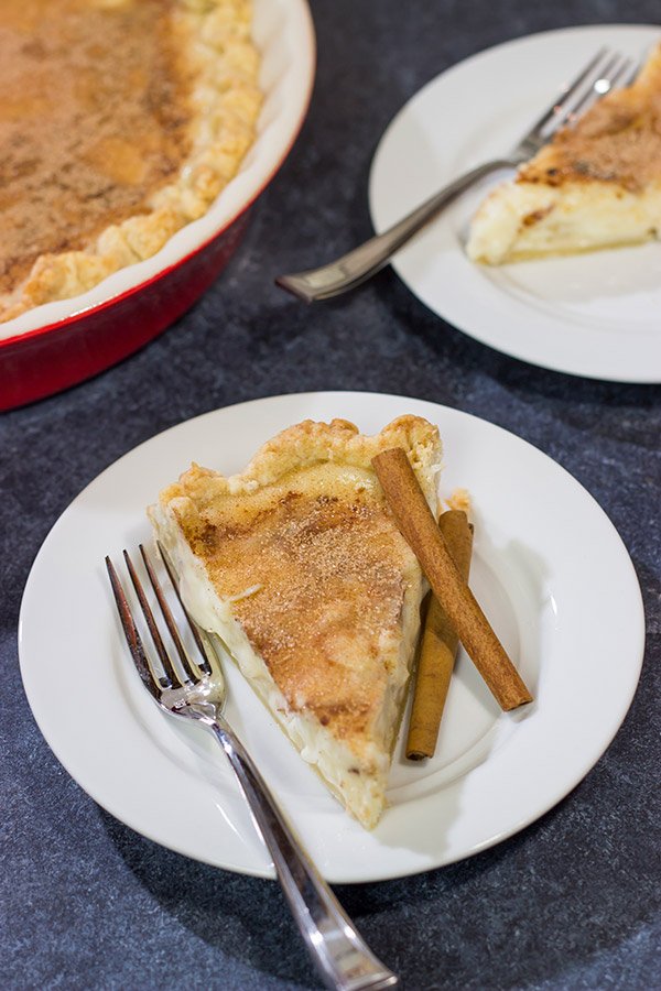 Sugar Cream Pie is the unofficial state pie of Indiana. This tasty dessert is packed with the flavors of vanilla and cinnamon...yum!