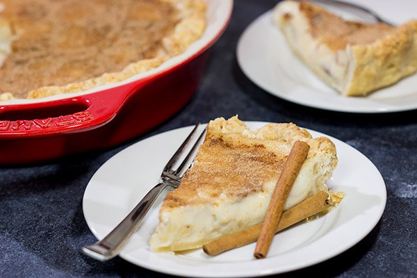 Sugar Cream Pie is the unofficial state pie of Indiana. This tasty dessert is packed with the flavors of vanilla and cinnamon...yum!