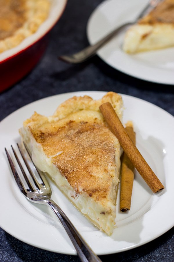 Sugar Cream Pie is the unofficial state pie of Indiana. This tasty dessert is packed with the flavors of vanilla and cinnamon...yum!