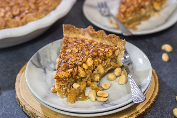 This Virginia Peanut Pie is similar to pecan pie...but with peanuts instead.  This delicious sweet and salty dessert will have everyone asking for the recipe!