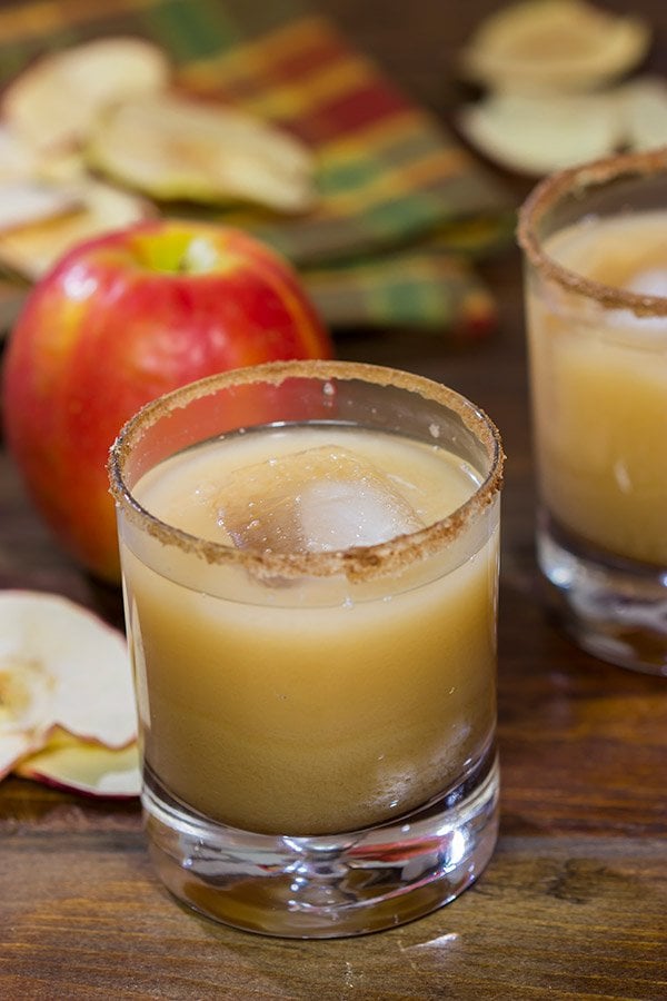 This Caramel Apple Cocktail is packed with the flavor of Autumn.  Tap into your inner bartender and mix one up this weekend!