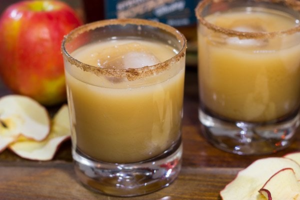 This Caramel Apple Cocktail is packed with the flavor of Autumn. Tap into your inner bartender and mix one up this weekend!