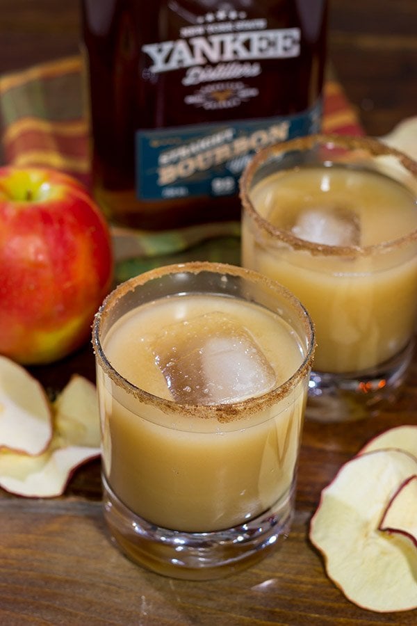 This Caramel Apple Cocktail is packed with the flavor of Autumn. Tap into your inner bartender and mix one up this weekend!