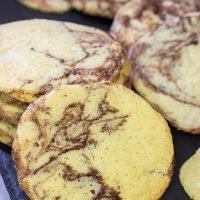Swirled with a bit of melted chocolate, these Chinese Marble Cookies are a fun twist on a classic sugar cookie!